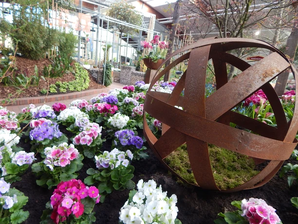 Blumenreich | Blumenhalle Blumenhalle, Blumen, Rostkugel