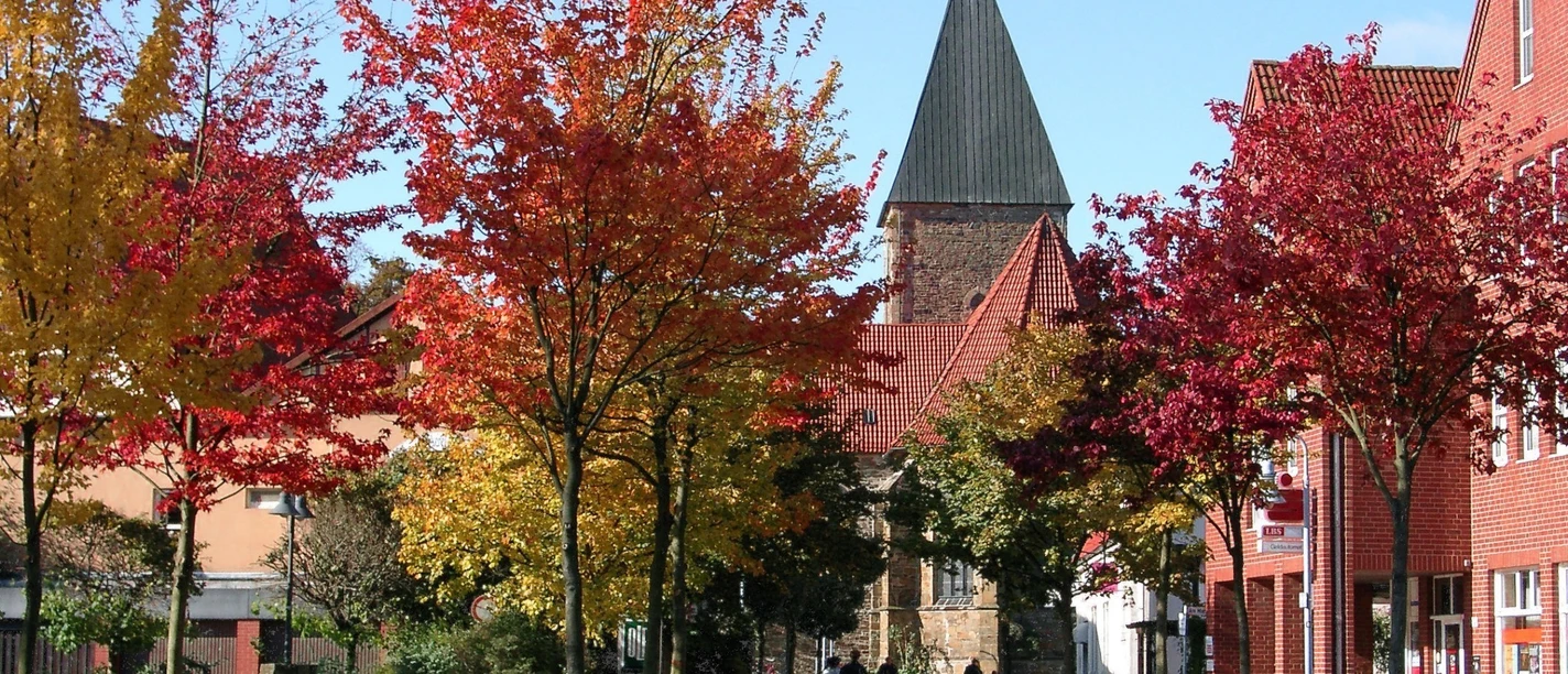 Blick auf die St. Martin Kirche in Bramsche
