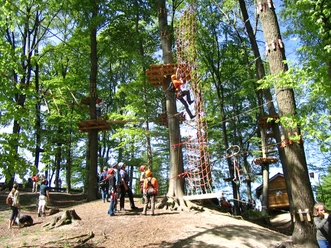 Kletterwald Nettetal Spannende parcoursen in het klimbos in het Nettetal in Osnabrück