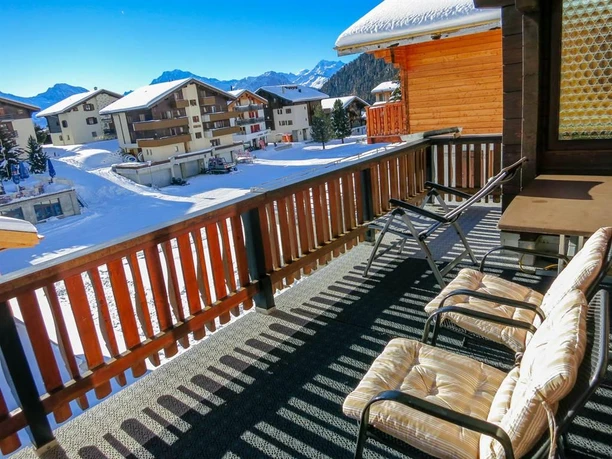 Balkon Richtung Süden Winter