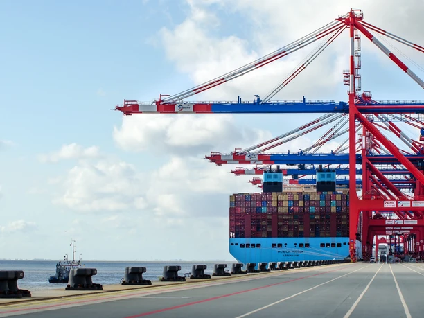 Containerschiff am Kai