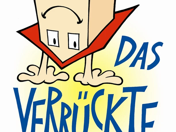 logo-das-verrückte-haus-bispingen The 'Crazy House' logo shows a cartoon-like house standing on its head, accompanied by the lettering in a playful blue font.