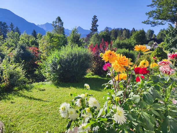 Garten Ferienwohnung Soiernblick Krün Bärnbichl