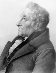 Caspar Heinrich Freiherr von Sierstorpff, 1833 Der Graf Caspar Heinrich von Sierstorpff im Profil, elegant gekleidet, auf einem Portrait von 1833.