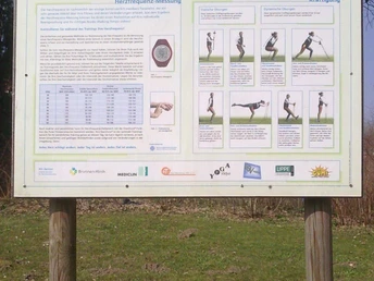 Infotafel zur Herzfrequenz und Kräftigung