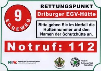 Infotafel Radbaum Hütte (Rettungspunkt 12)