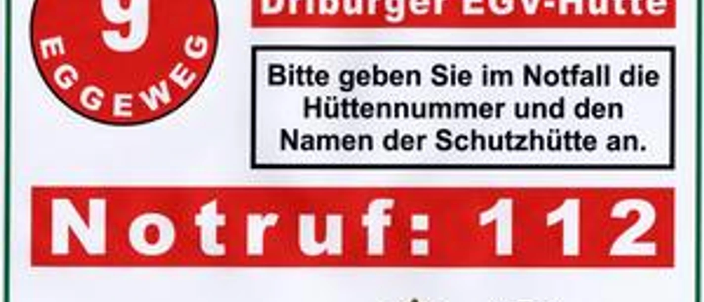 Radbaum Hütte (Rettungspunkt 12) Infotafel Radbaum Hütte (Rettungspunkt 12)