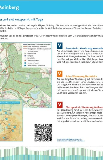 VitalWanderWelt Portaltafel Bad Meinberg Eine Übersichtstafel der VitalWanderWelt in Bad Meinberg mit Wanderkarten und Informationen zu Routen.