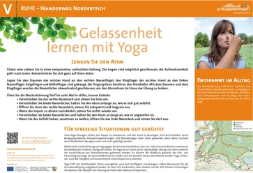 VitalWanderWelt Wanderweg Norderteich - Gelassenheit lernen mit Yoga Gelassenheit lernen beim Yoga am Wanderweg Norderteich, Ruhe inmitten natürlicher Landschaft.