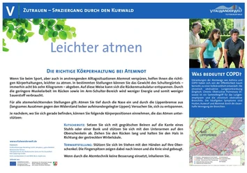VitalWanderWelt - Spaziergang durch den Kurwald - Leichter atmen Spazierweg im Kurwald Oeynhausen mit Atemübungen zur Unterstützung der Lungenfunktion.