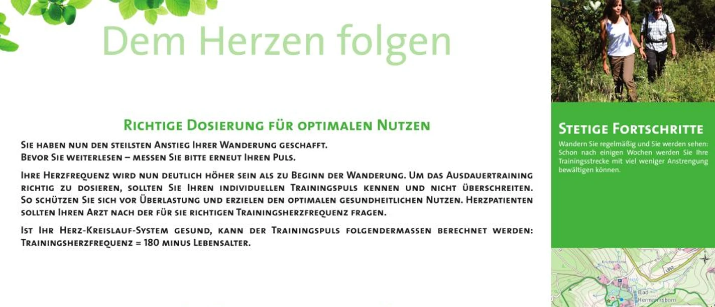 Wanderweg Bad Hermannsborn: Herzgesunder Pfad mit Infos zu Training und Lebensstil.