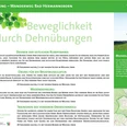 VitalWanderWelt Wanderweg Bad Hermannsborn - Beweglichkeit durch Dehnübungen Informationstafel zum Wanderweg Bad Hermannsborn mit Übungen zur Beweglichkeit durch Dehnen.