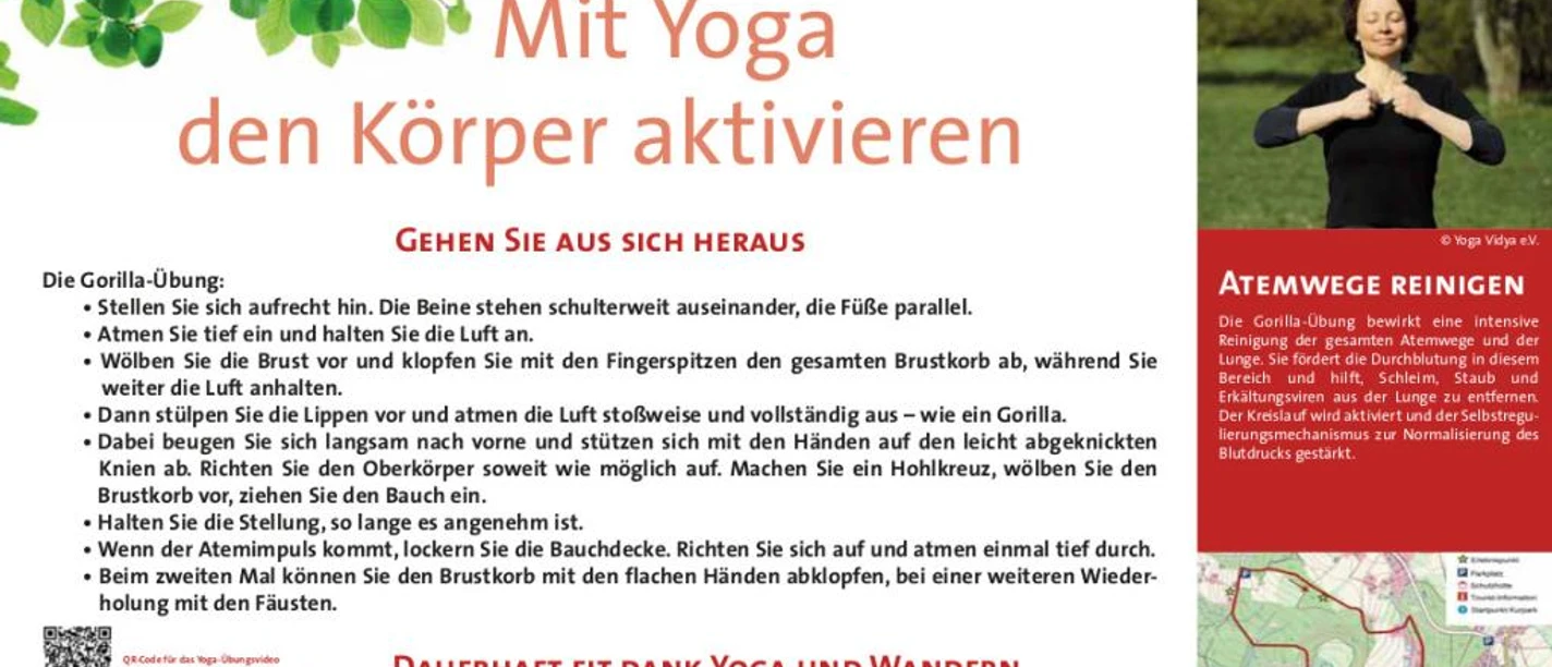 VitalWanderWelt Wanderweg Maßbruch - Mit Yoga den Körper aktivieren Wanderweg Maßbruch verbindet Naturerlebnis mit Yoga-Übungen zur Aktivierung von Körper und Geist.