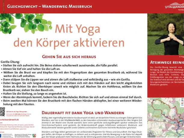 VitalWanderWelt Wanderweg Maßbruch - Mit Yoga den Körper aktivieren Wanderweg Maßbruch verbindet Naturerlebnis mit Yoga-Übungen zur Aktivierung von Körper und Geist.