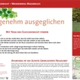 VitalWanderWelt Wanderweg Maßbruch - Angenehm ausgeglichen Plakat des VitalWanderWelt Wanderweges Maßbruch, mit Yoga-Übungen zur Förderung des Gleichgewichts.