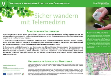 VitalWanderWelt Wanderweg Rund um das Dichterviertel - Sicher wandern mit Telemedizin Der Wanderweg rund um das Dichterviertel bietet sicheren Naturgenuss mit telemedizinischer Unterstützung.
