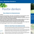 VitalWanderWelt Wanderweg Moormeile - Positiv denken Informationstafel des Wanderwegs "VitalWanderWelt Moormeile" mit Tipps für positive Gedanken.
