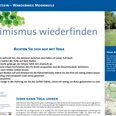 VitalWanderWeg Wanderweg Moormeile - Optimismus wiederfinden Plakat am VitalWanderWeg Moormeile, das Yoga-Übungen für mehr Bewusstsein erklärt.