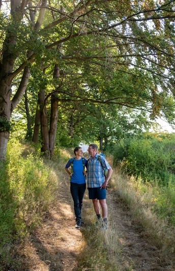 Wanderer am Hutewaldweg
