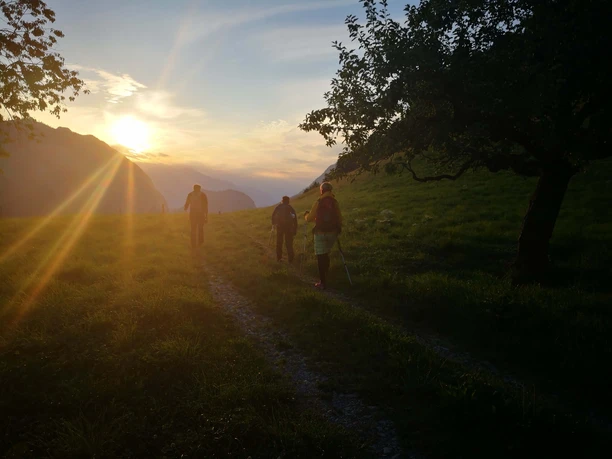Magnificent hike at sunset