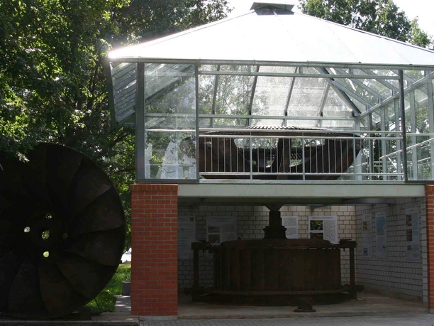 Turbine pavilion at Oldau hydroelectric power station