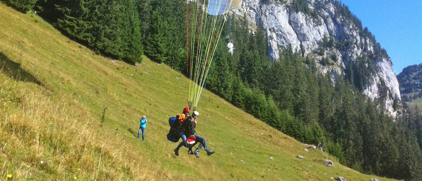 Gleitschirm beim Abflug
