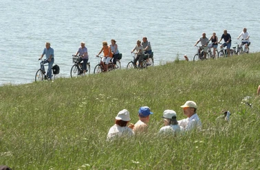 Radfahrer am Südstrand