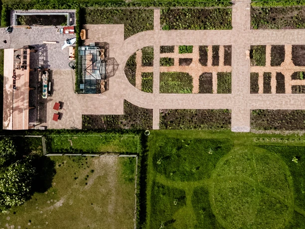 Vogelperspektive vom LandGarten im LandPark Lauenbrück Vogelperspektive vom LandGarten im LandPark Lauenbrück