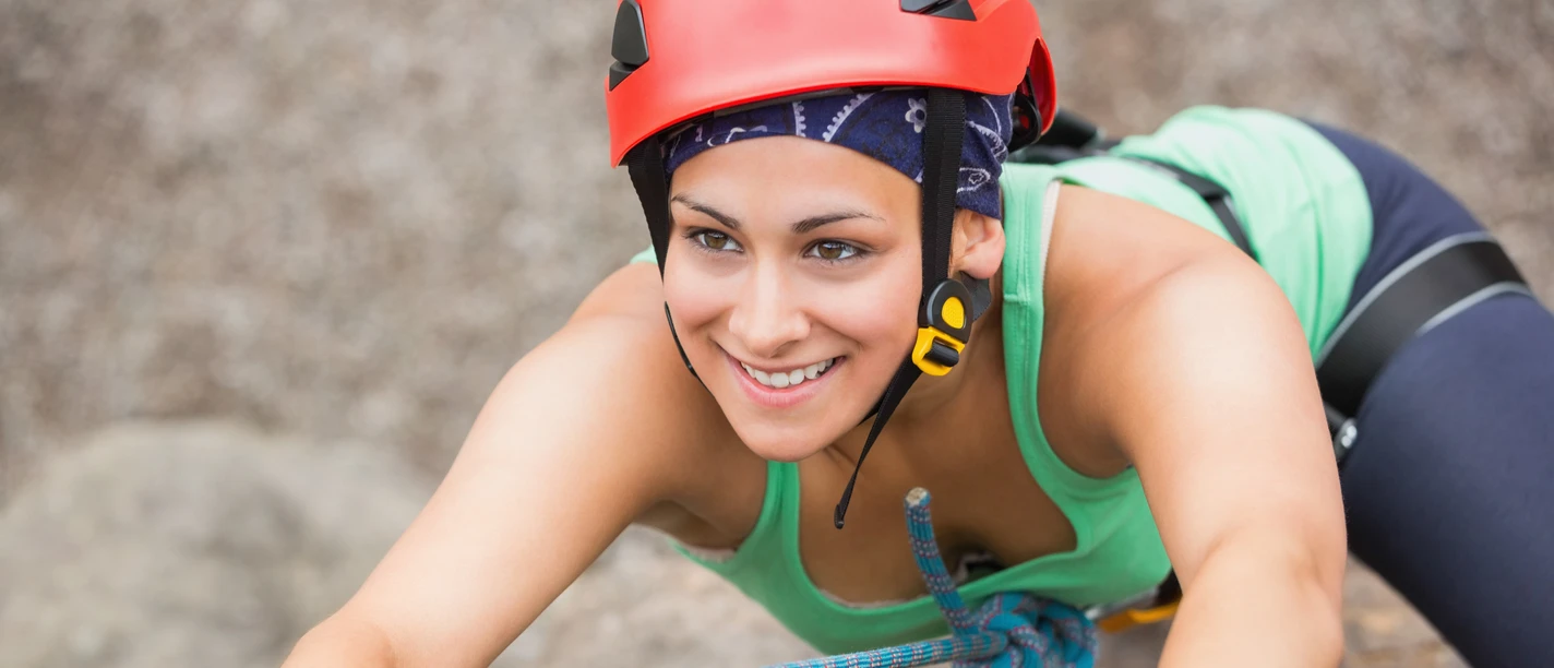 Climbing in the climbing garden Outventure_Nidwalden Happy climber