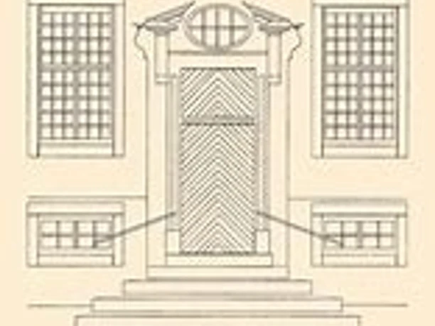 Fassade des Klostermuseums Clarholz mit großen Fenstern und einem verzierteingang.