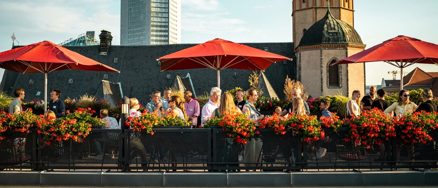 Roof terrace at the Lancaster University event venue | Leipzig Convention Bureau Roof terrace at the Lancaster University event venue – presented by the Leipzig Convention Bureau
