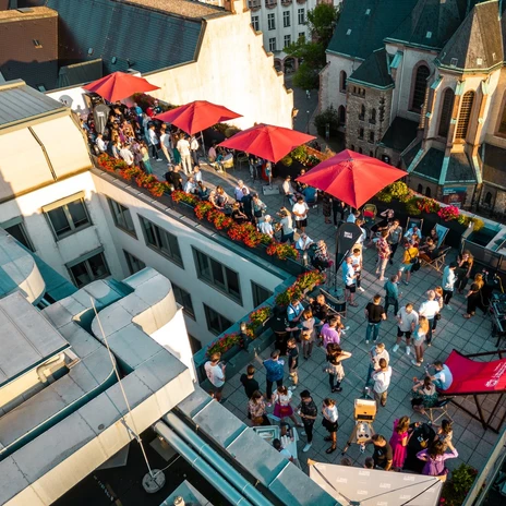Dachterrasse der Eventlocation Lancaster University | Leipzig Convention Bureau
