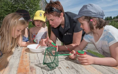 Research and discover with magnifying glasses and fishing nets
