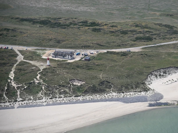 Leuchtturm List-West Blick auf den Ellenbogen mit dem Leuchtturm List-West