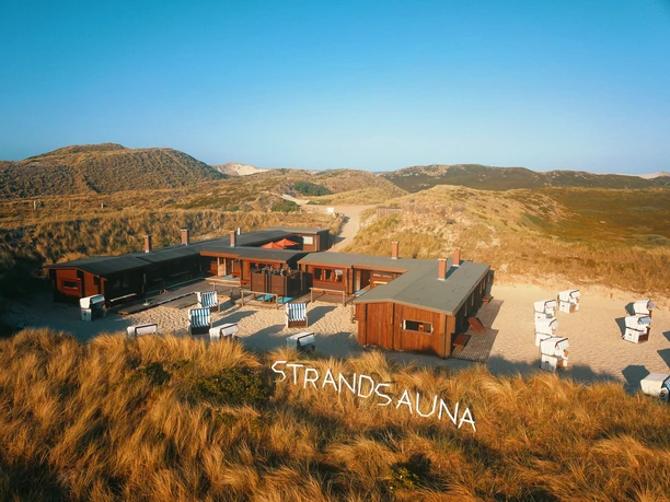Die Lister Strandsauna von oben Strandsauna List auf Sylt