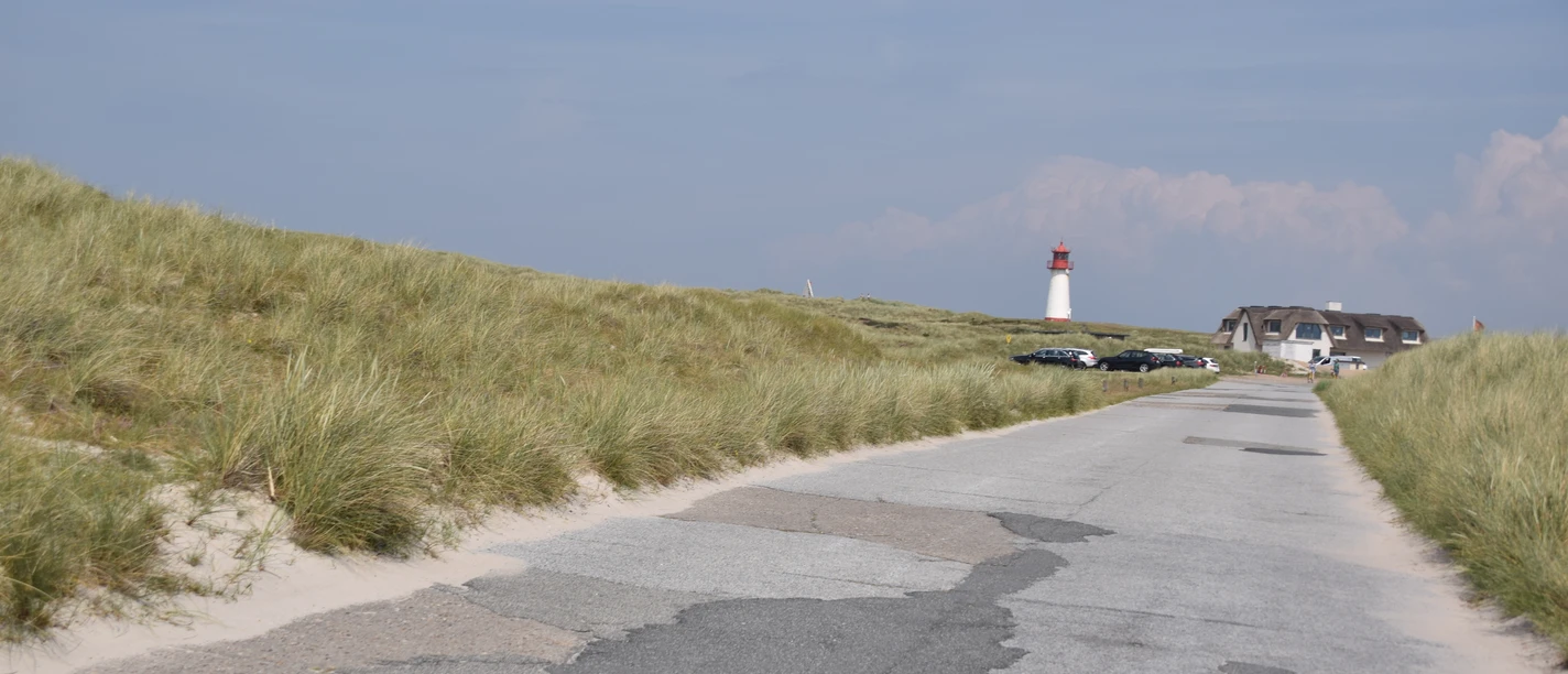 Leuchtturm List-West Straße am Ellenbogen zum Leuchtturm List-West