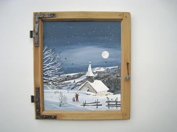 paysage hivernal avec église