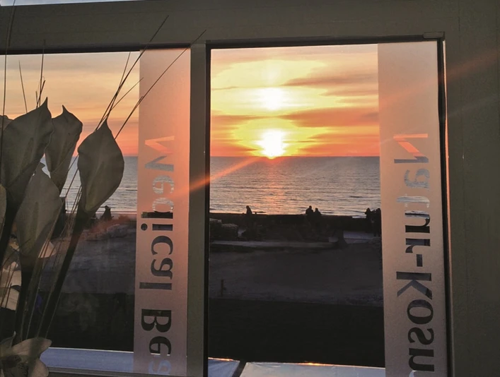 Blick aus der Behandlungskabine