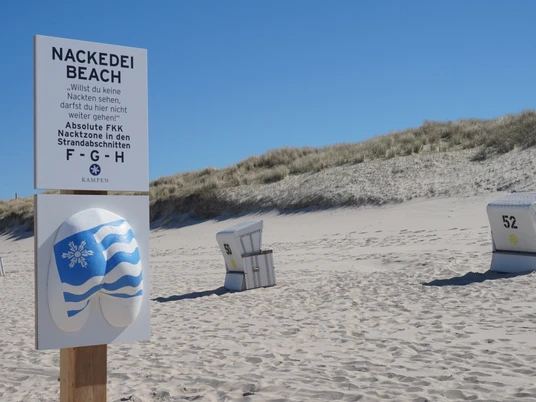 Nackedei-Beach in Kampen