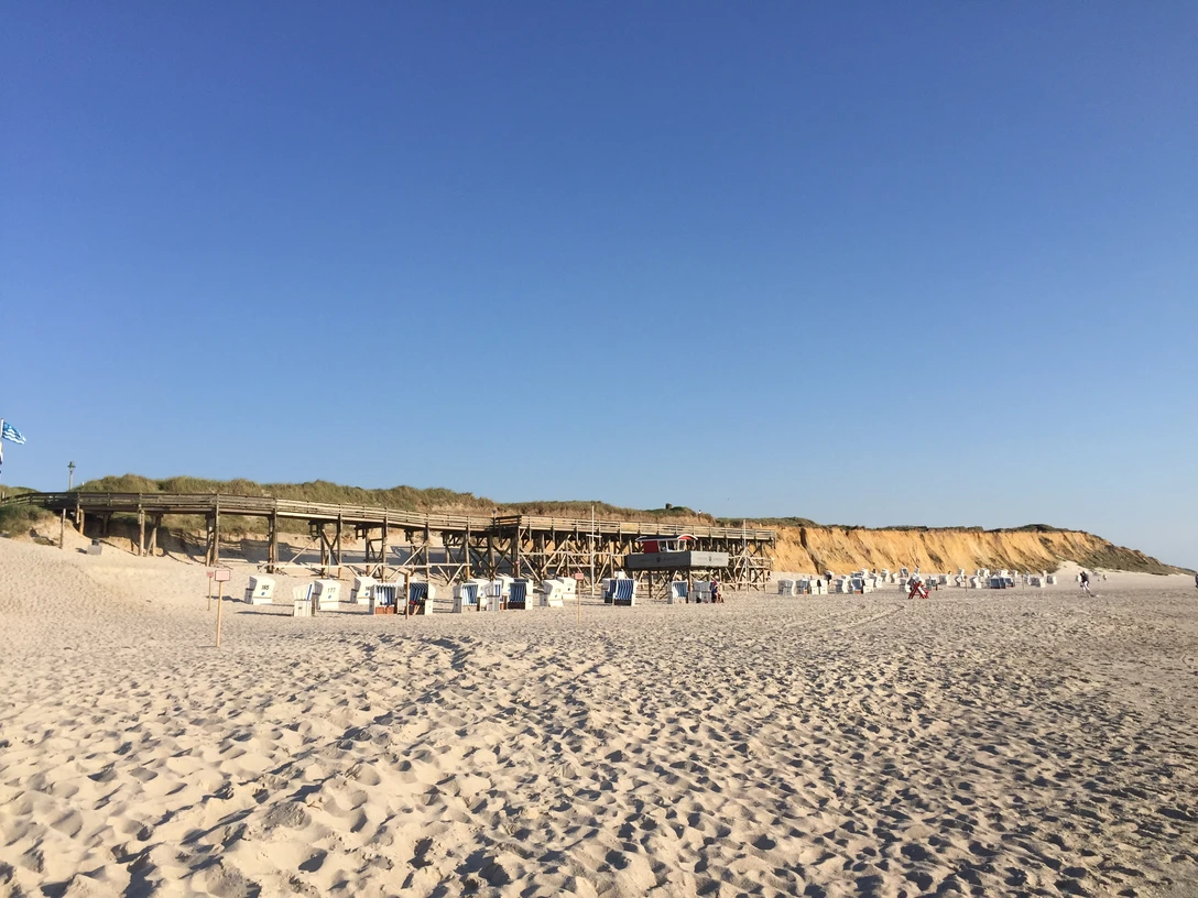 Textilstrand an der Sturmhaube in Kampen