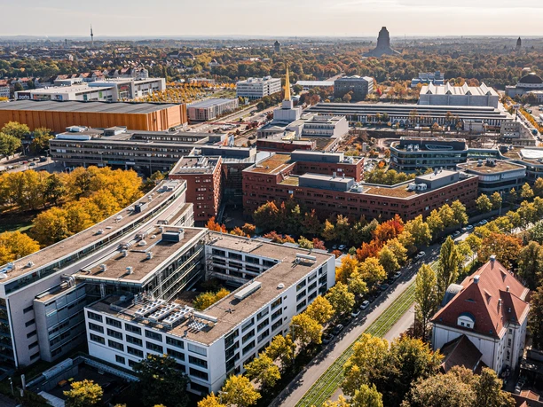 Wissenschaftsstandort mit Bio-City Leipzig | Leipzig Convention Bureau Blick auf den Wissenschaftsstandort mit Bio-City Leipzig - präsentiert vom Leipzig Convention Bureau