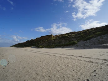 Strandübergang am Campingplatz in Kampen