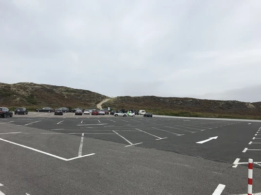 Der Parkplatz an der Buhne 16 in Kampen