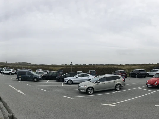 Parkplätze am Strandübergang Sturmhaube in Kampen