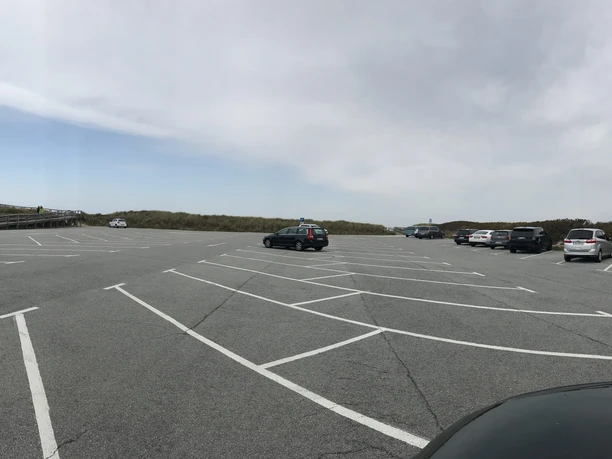 Parkplätze am Strandübergang Sturmhaube in Kampen