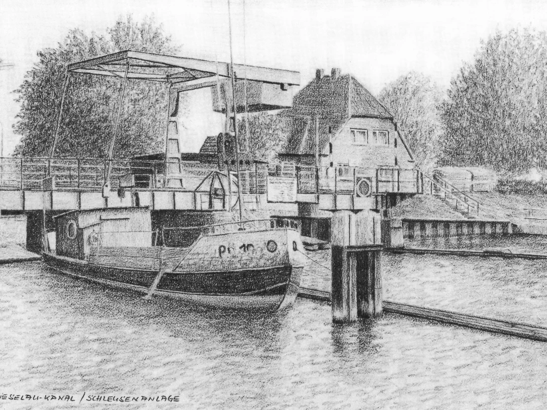 Gieselaukanal mit Klappbrücke