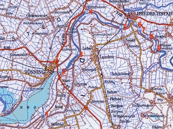 Eiderhafen und Fähre Wollersum