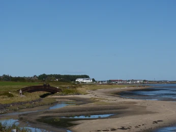 Blick auf Munkmarsch mit der Lügenbrücke