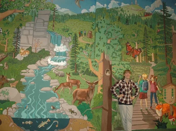 Wimmelbild im Nationalparkhaus