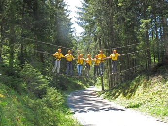 Completed rope bridge